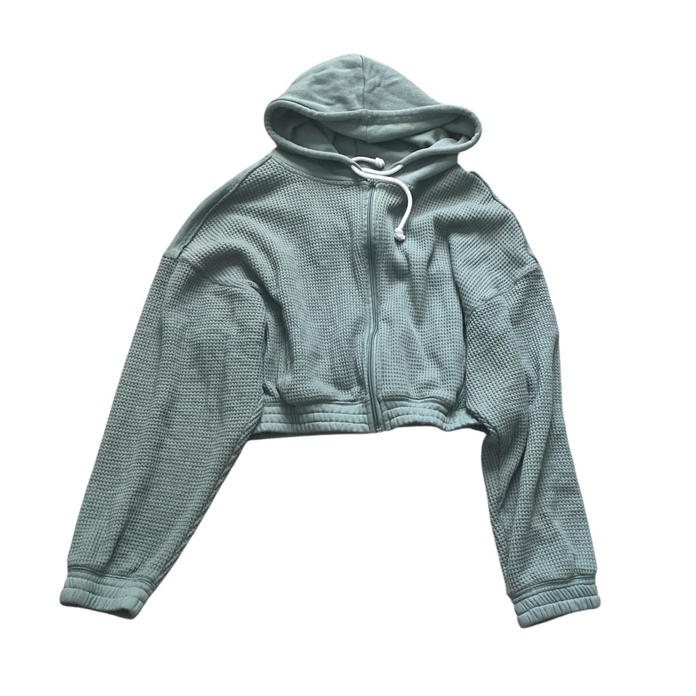 Better Together | Waffle Knit Cropped Zip Up